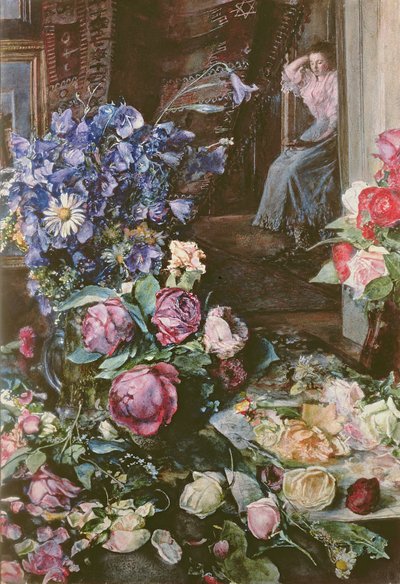 Still Life with Louise Alt in the Background by Rudolf von Alt